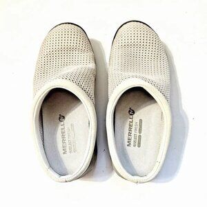 Merrell White Mesh Mules